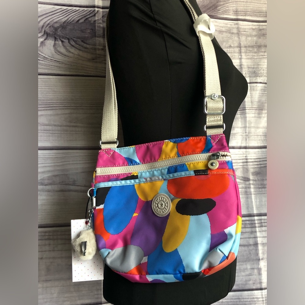 Authentic Brand New”EMMYLOU”Kipling.Kipling Emmylou Swirling Dots Crossbody Bag.